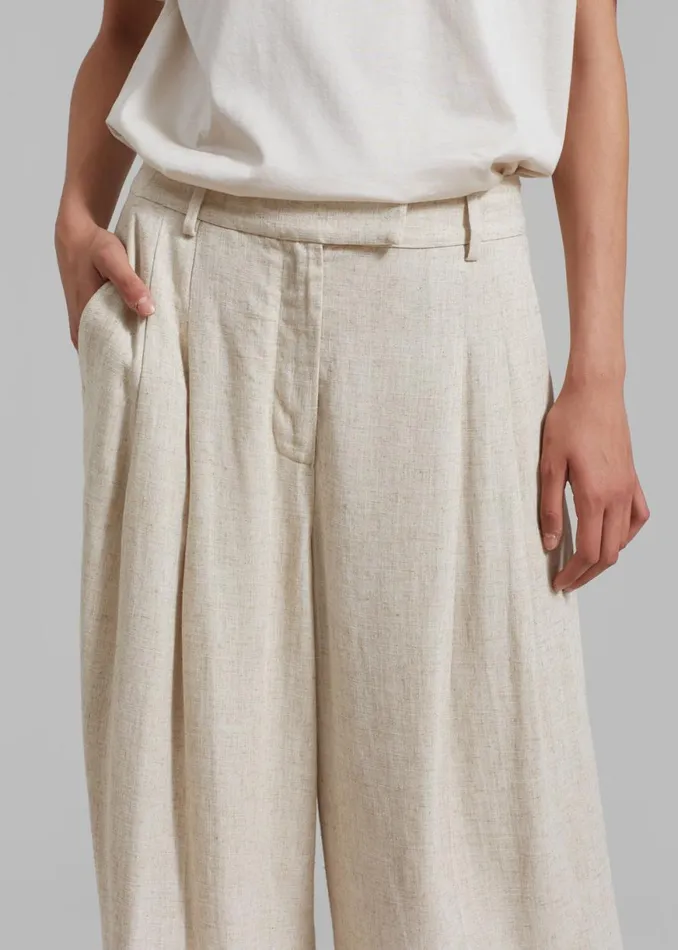 The Frankie Shop By Malene Birger Cymbaria Pants 8211 Undyed Shop Bottoms