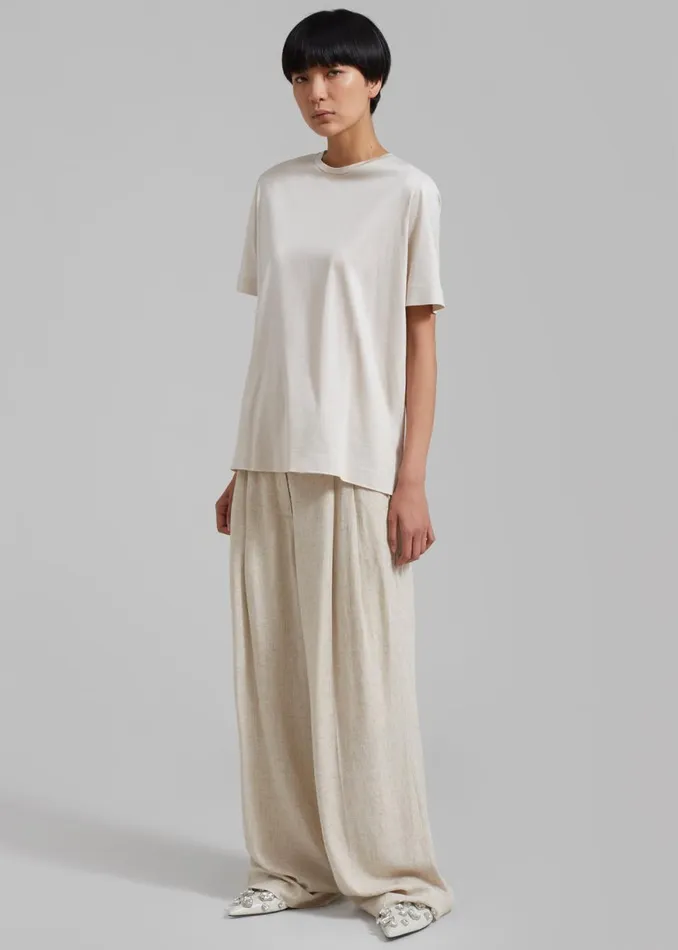 The Frankie Shop By Malene Birger Cymbaria Pants 8211 Undyed Shop Bottoms