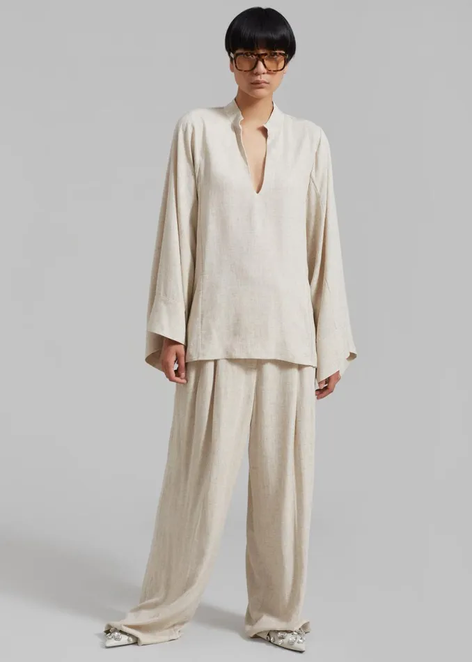 The Frankie Shop By Malene Birger Cymbaria Pants 8211 Undyed Shop Bottoms