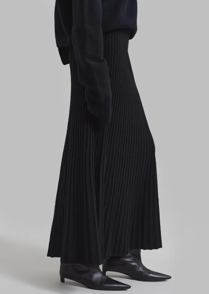 The Frankie Shop By Malene Birger Hevina Long Skirt 8211 Black Shop Clothing