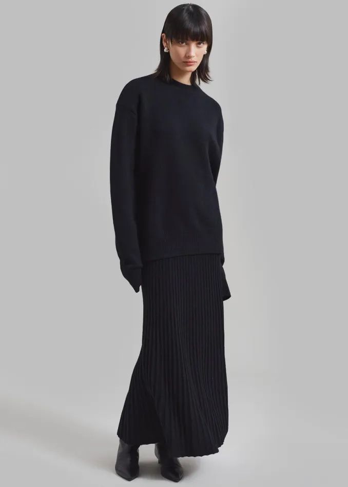 The Frankie Shop By Malene Birger Hevina Long Skirt 8211 Black Shop Clothing
