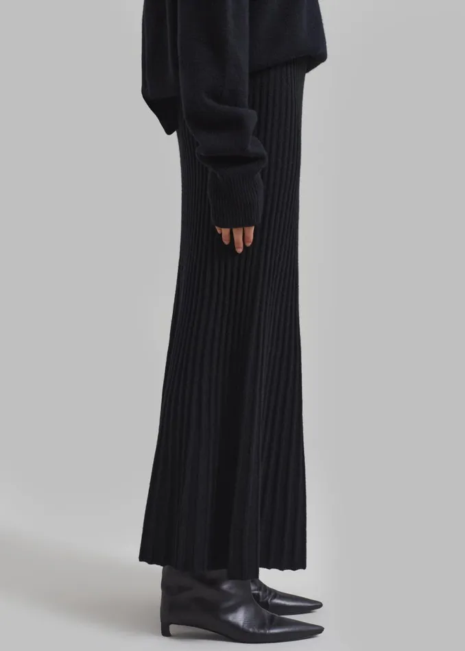The Frankie Shop By Malene Birger Hevina Long Skirt 8211 Black Shop Clothing