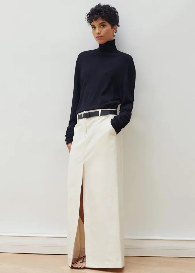 The Frankie Shop Carley Long Skirt 8211 Cream Shop Clothing