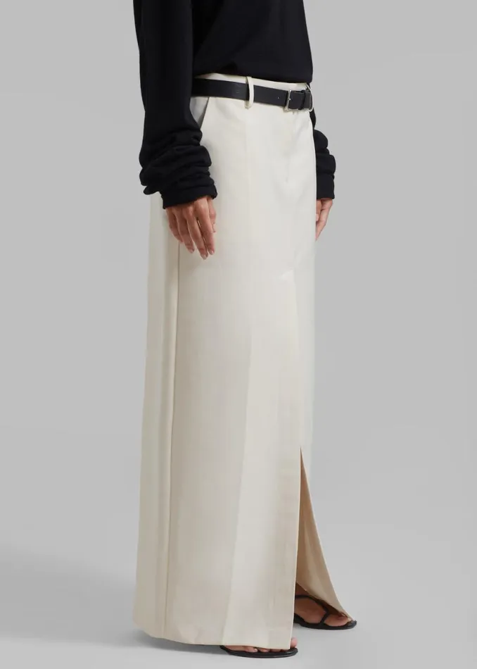 The Frankie Shop Carley Long Skirt 8211 Cream Shop Clothing