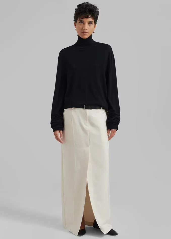The Frankie Shop Carley Long Skirt 8211 Cream Shop Clothing