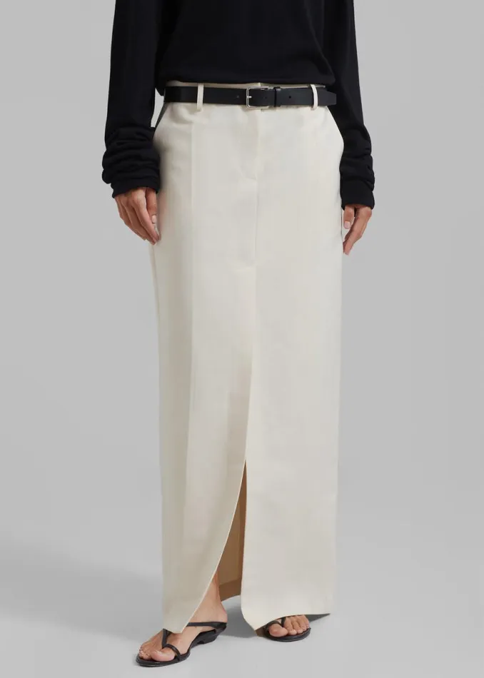 The Frankie Shop Carley Long Skirt 8211 Cream Shop Clothing
