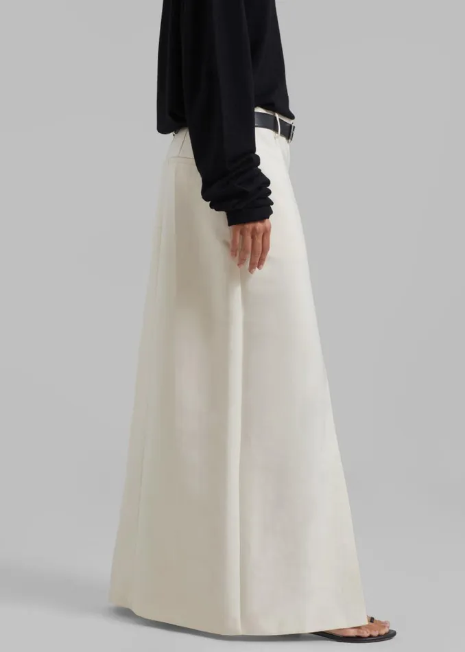 The Frankie Shop Carley Long Skirt 8211 Cream Shop Clothing