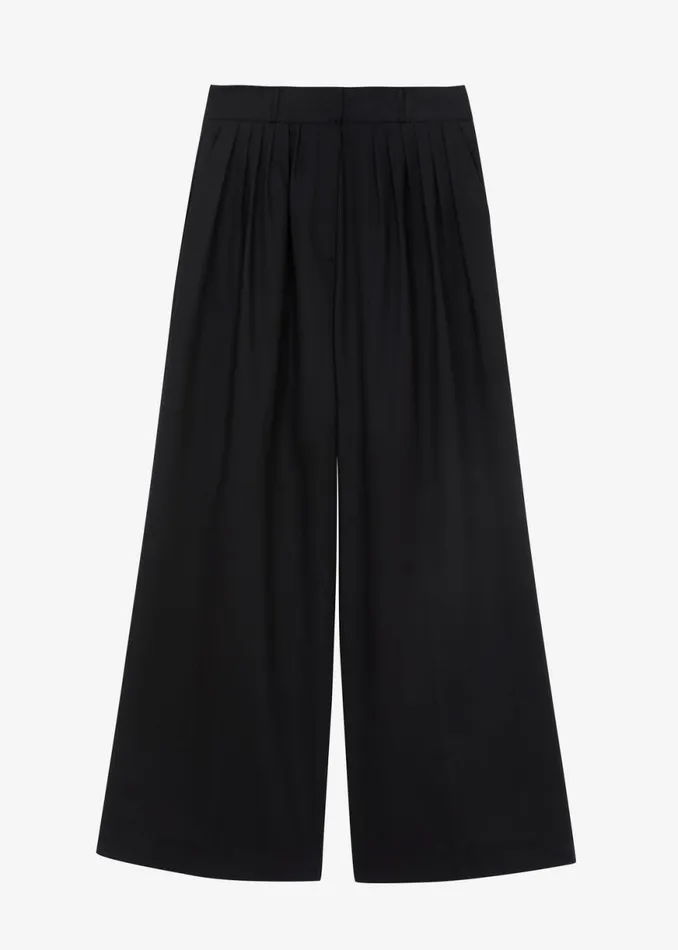 The Frankie Shop Catalina Pleated Trousers 8211 Black Shop Bottoms