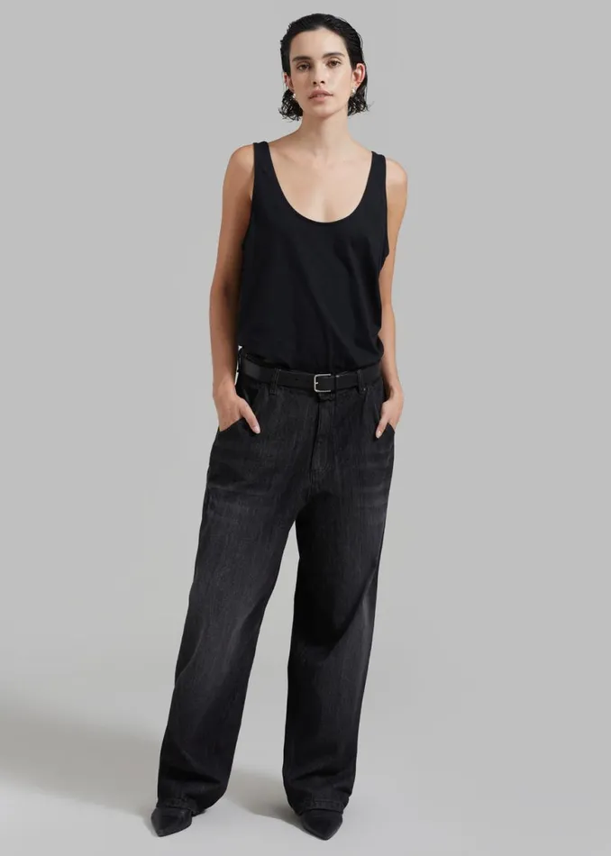 The Frankie Shop Charleston Oversized Jeans 8211 Grey Shop Clothing