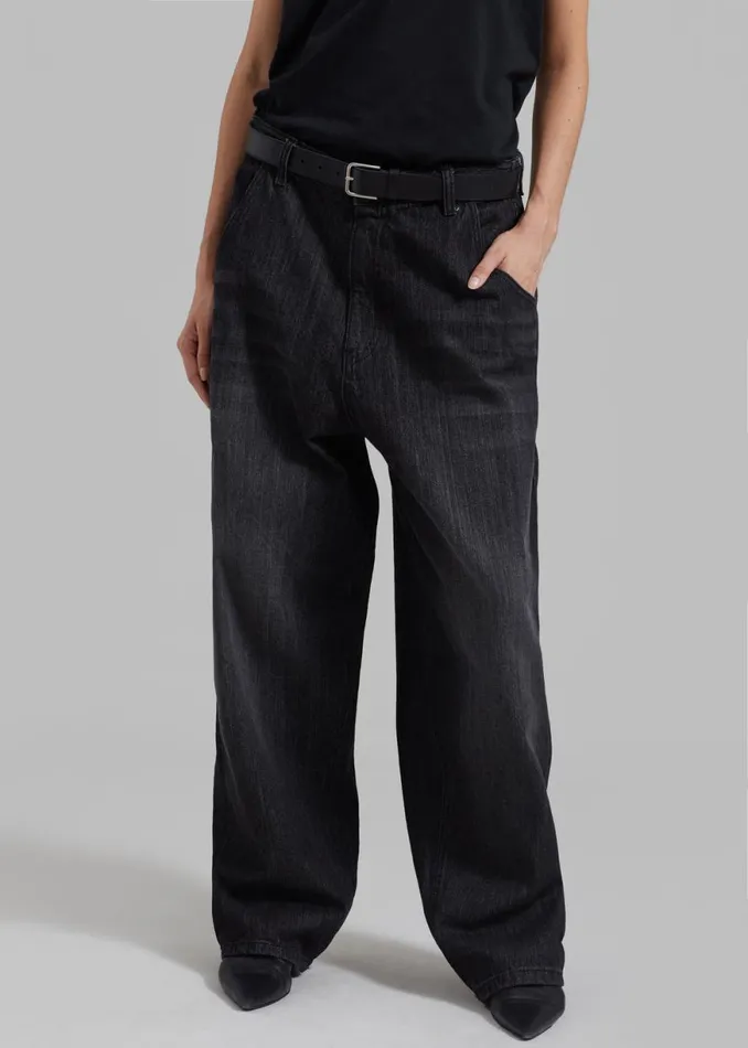 The Frankie Shop Charleston Oversized Jeans 8211 Grey Shop Clothing