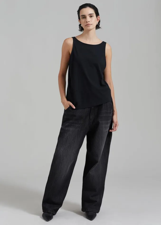 The Frankie Shop Charleston Oversized Jeans 8211 Grey Shop Clothing
