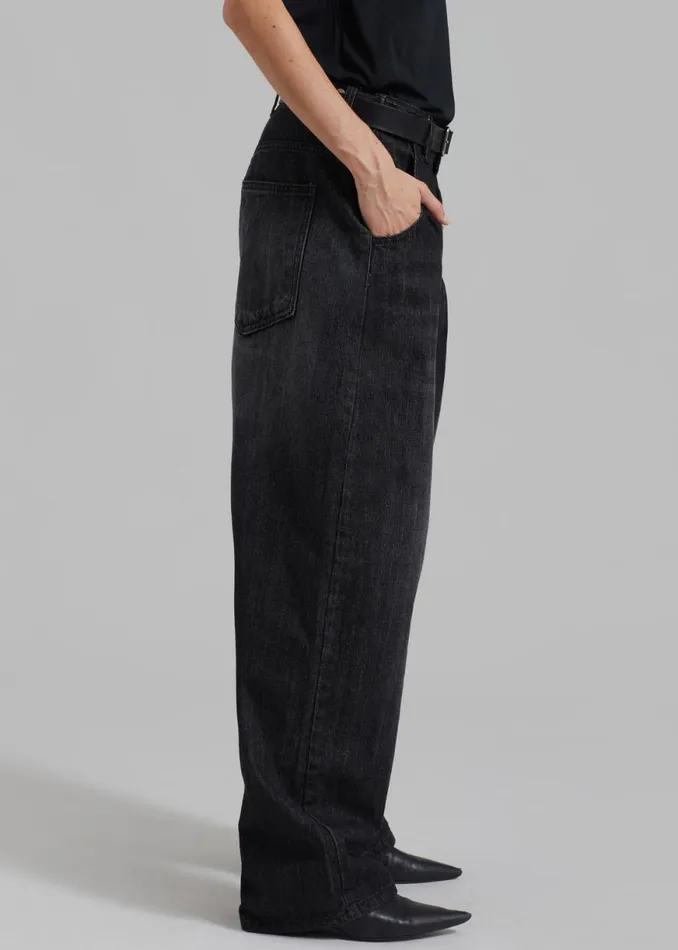 The Frankie Shop Charleston Oversized Jeans 8211 Grey Shop Clothing
