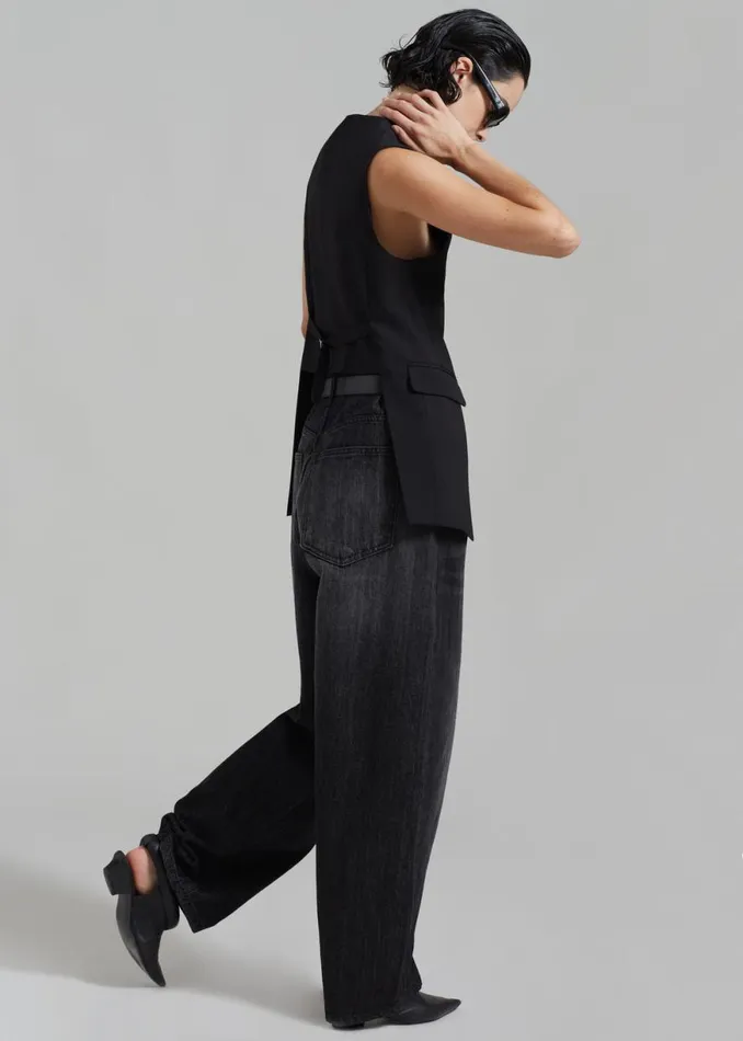 The Frankie Shop Charleston Oversized Jeans 8211 Grey Shop Clothing