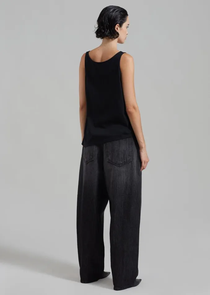 The Frankie Shop Charleston Oversized Jeans 8211 Grey Shop Clothing