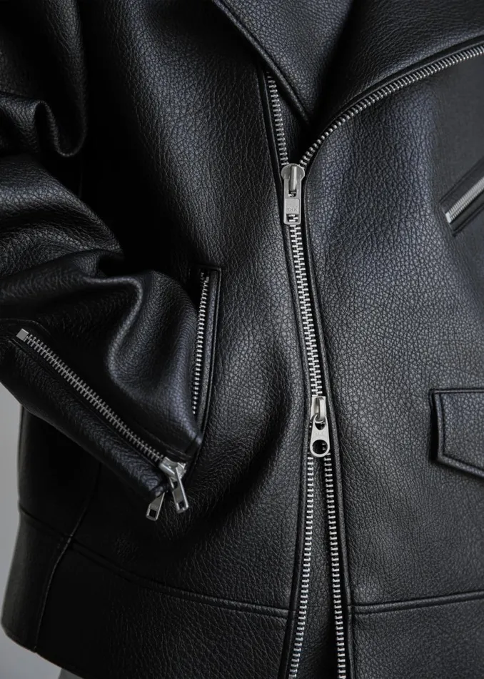The Frankie Shop Chicago Oversized Biker Jacket 8211 Black Shop Outerwear