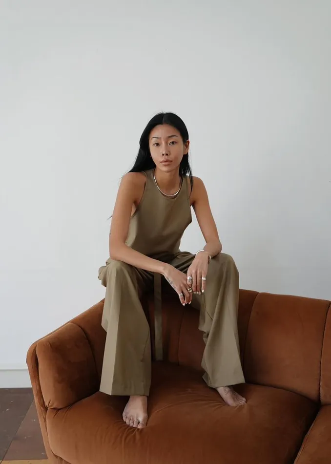 The Frankie Shop Clay Belted Pants 8211 Desert Taupe Shop Bottoms