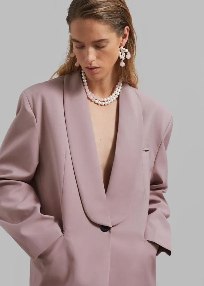 The Frankie Shop Completedworks Some Lost Time Necklace 8211 Rose Quartz Shop Accessories