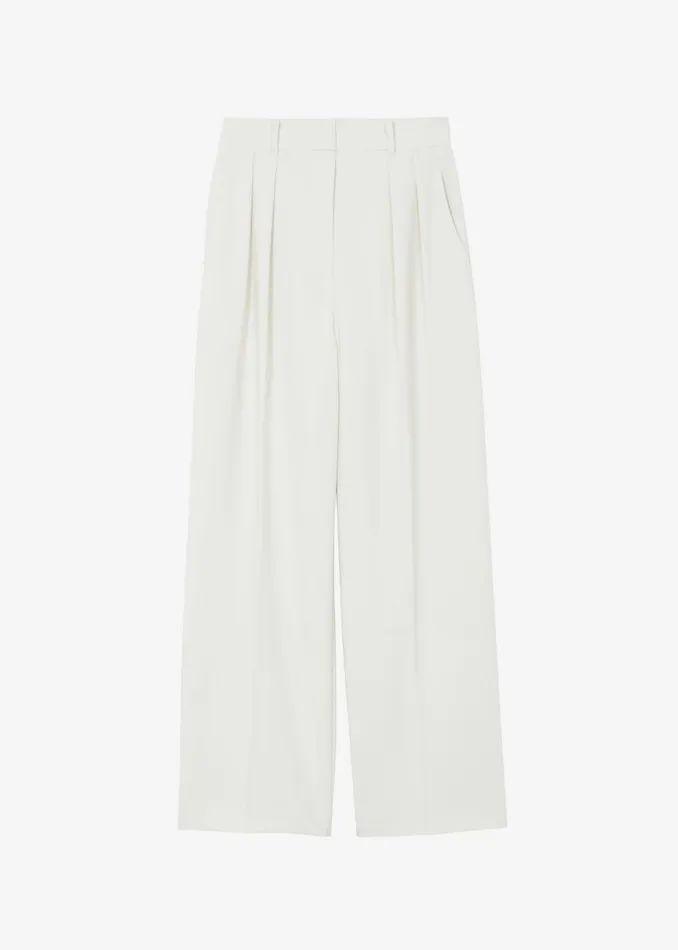 The Frankie Shop Corrin Pleated Trousers 8211 Ivory Shop Clothing