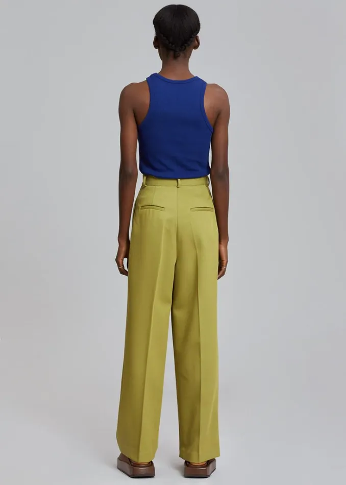 The Frankie Shop Corsy Ribbed Tank 8211 Navy Shop Tops