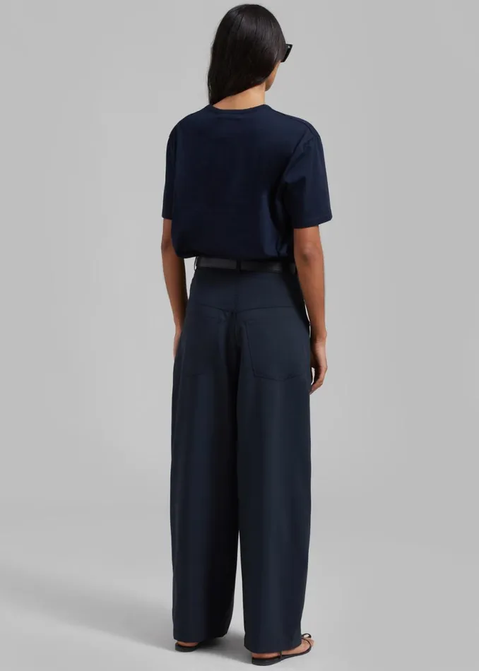 The Frankie Shop Dani Wide Pants 8211 Navy Shop Clothing