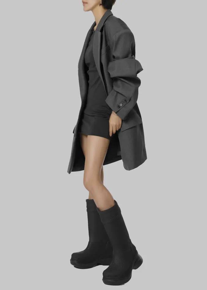 The Frankie Shop Dee Maxi Oversized Blazer 8211 Charcoal Shop Outerwear