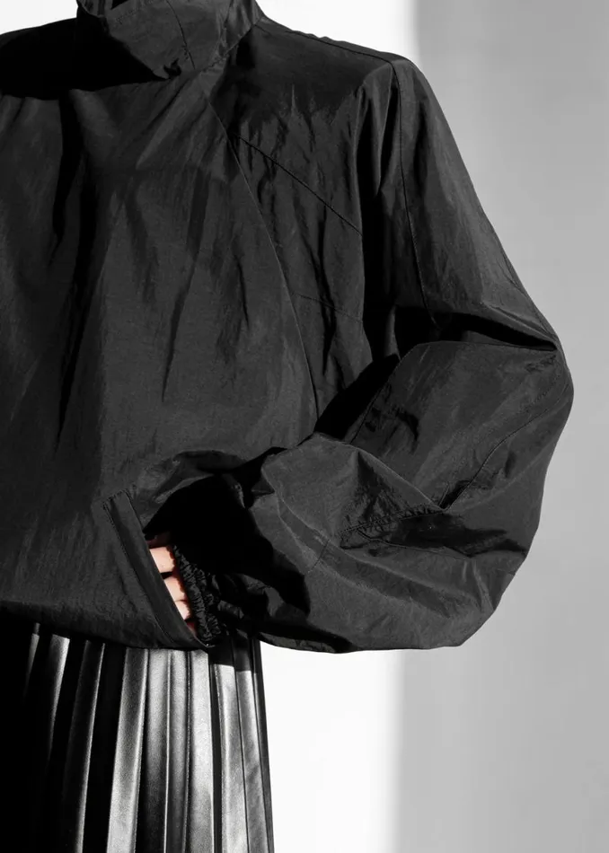 The Frankie Shop Doyle Mockneck Anorak 8211 Black Shop Outerwear