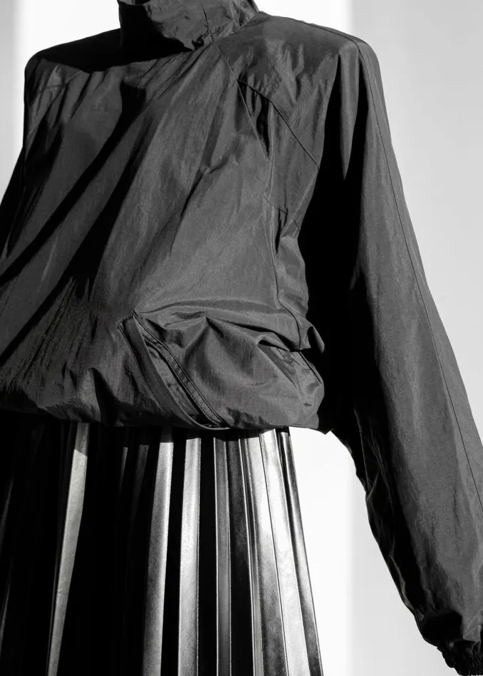 The Frankie Shop Doyle Mockneck Anorak 8211 Black Shop Outerwear