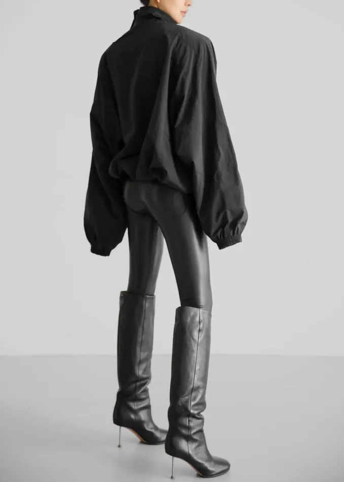 The Frankie Shop Doyle Mockneck Anorak 8211 Black Shop Outerwear