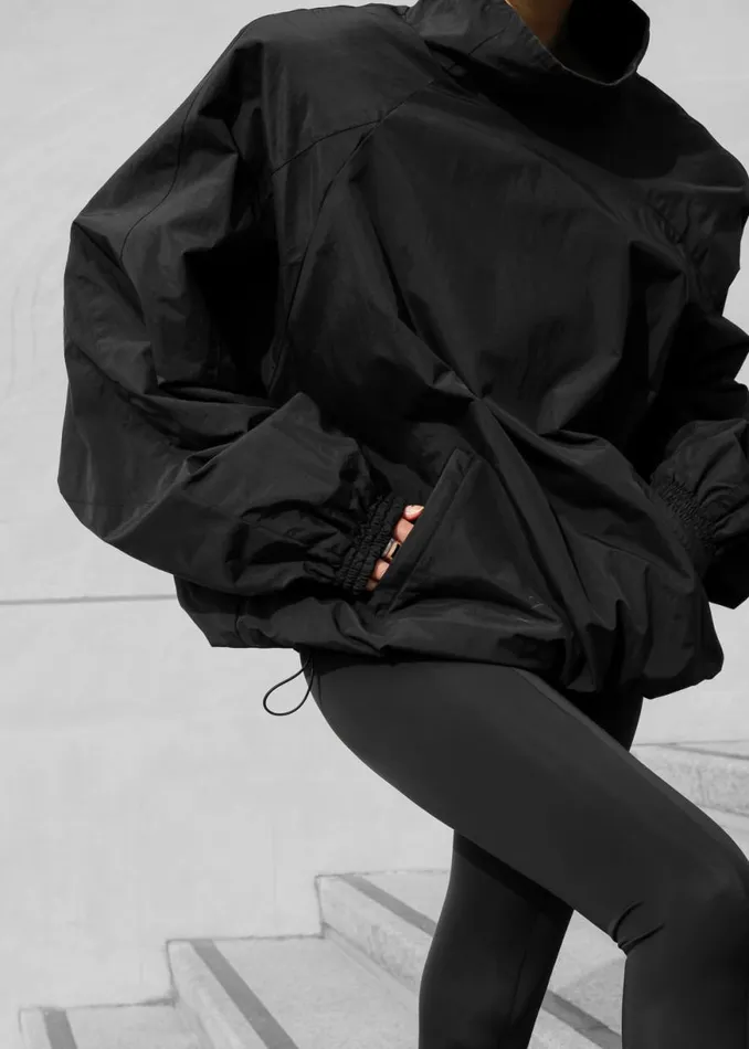 The Frankie Shop Doyle Mockneck Anorak 8211 Black Shop Outerwear