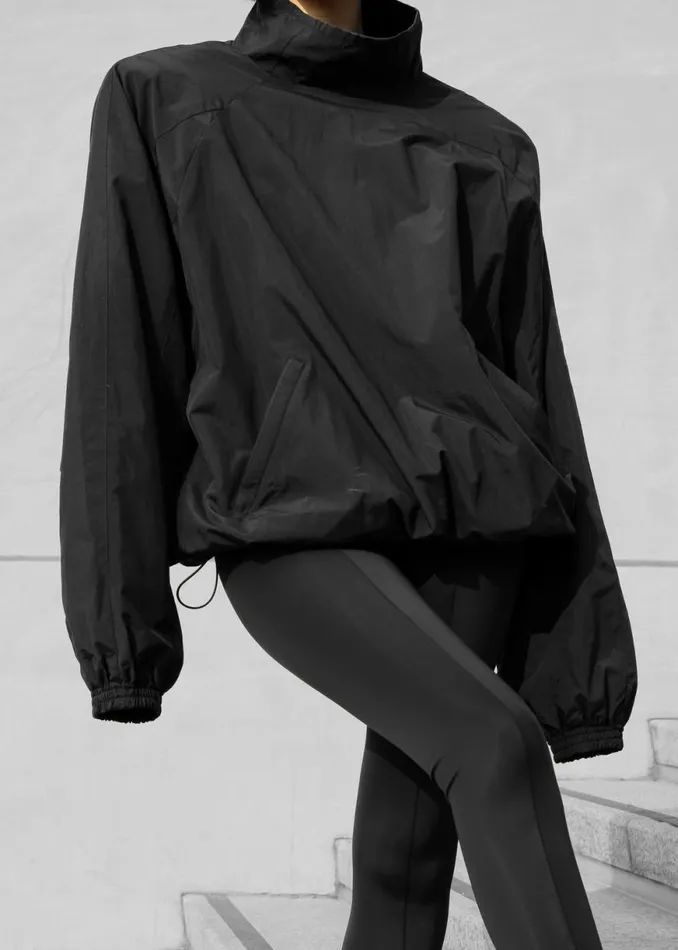 The Frankie Shop Doyle Mockneck Anorak 8211 Black Shop Outerwear