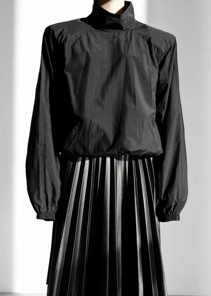 The Frankie Shop Doyle Mockneck Anorak 8211 Black Shop Outerwear
