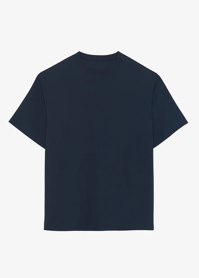 The Frankie Shop Eliott Crinkle Tee 8211 Navy Shop Clothing