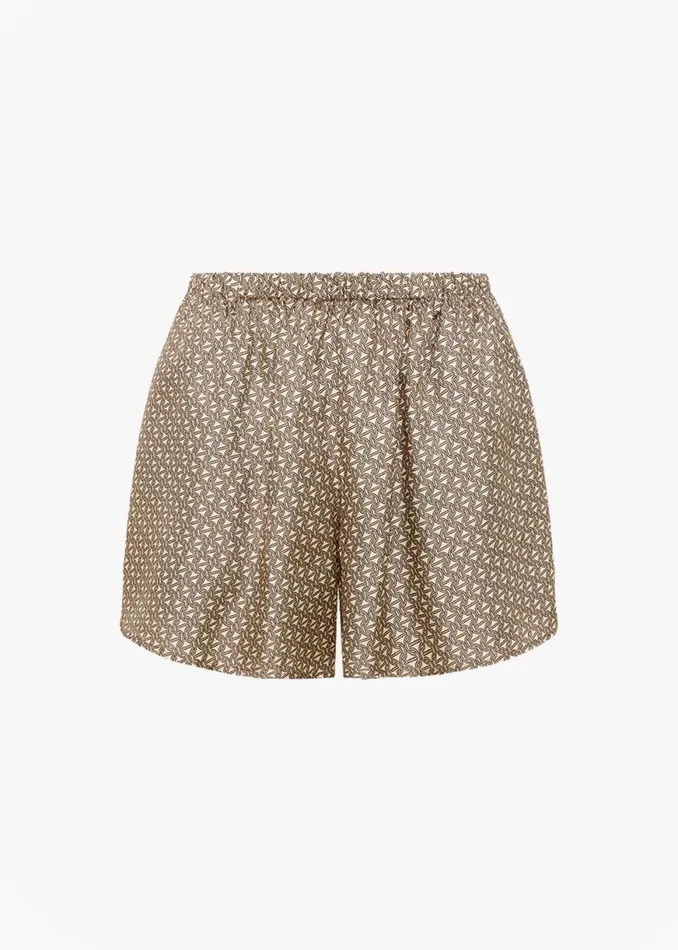 The Frankie Shop Esse Studios Linka Silk Shorts 8211 Crema Linka Print Shop Clothing
