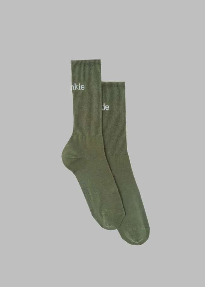 The Frankie Shop Frankie In English Ribbed Socks 8211 Thyme Shop Accessories