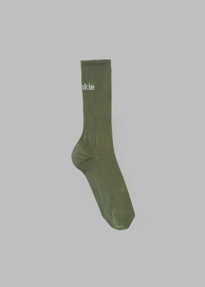 The Frankie Shop Frankie In English Ribbed Socks 8211 Thyme Shop Accessories