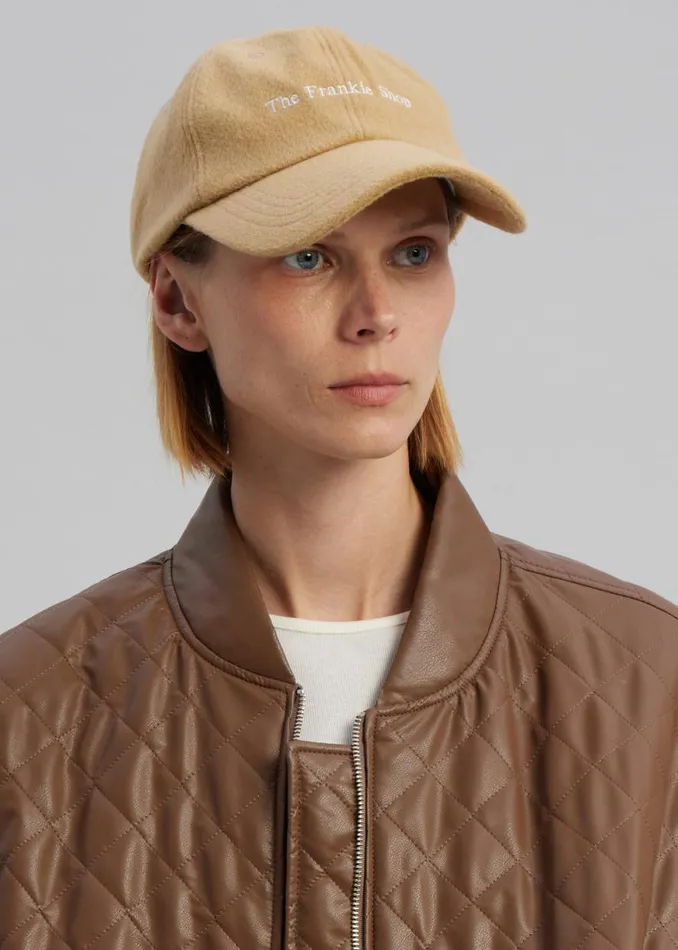 The Frankie Shop Frankie Wool Baseball Cap 8211 Caramel Shop Accessories