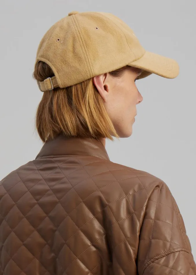 The Frankie Shop Frankie Wool Baseball Cap 8211 Caramel Shop Accessories