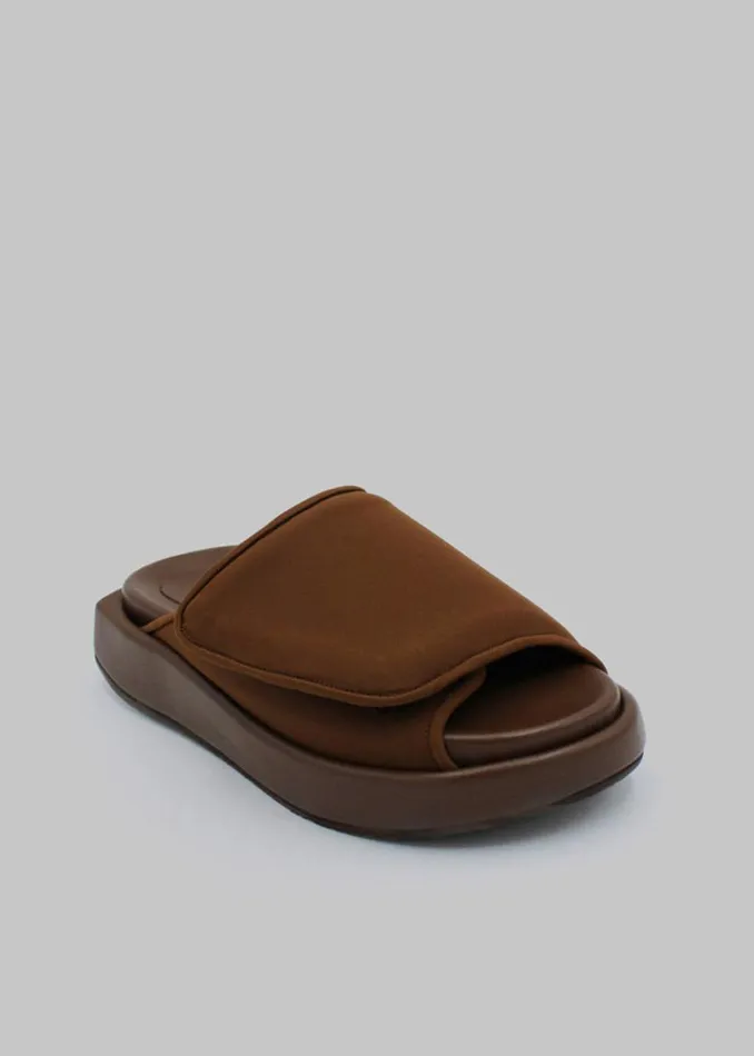 The Frankie Shop Gia Borghini Gia 1 Padded Slides 8211 Coffee Brown Shop Shoes