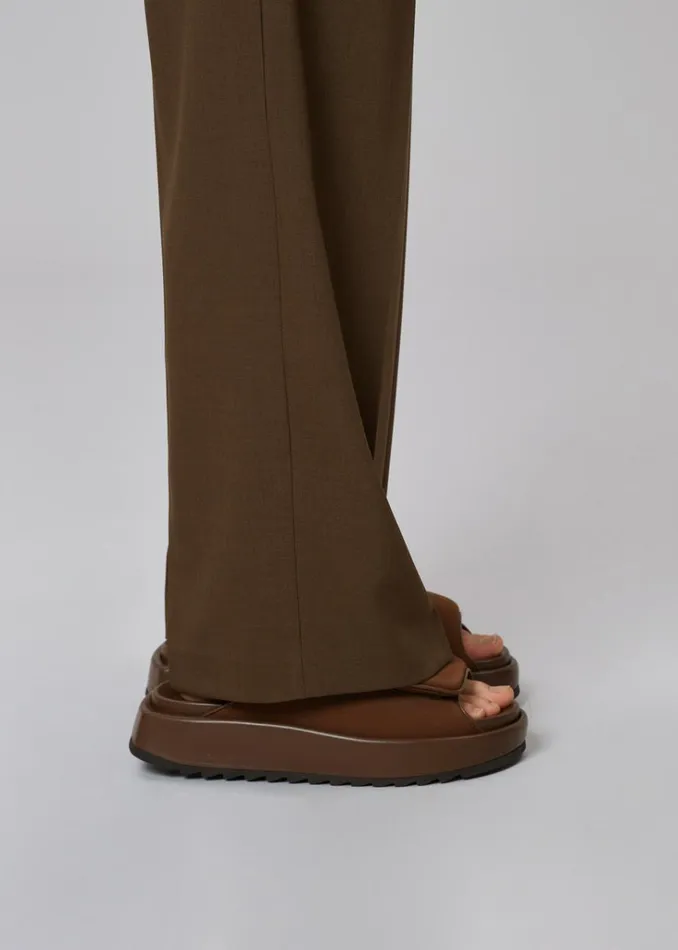 The Frankie Shop Gia Borghini Gia 1 Padded Slides 8211 Coffee Brown Shop Shoes