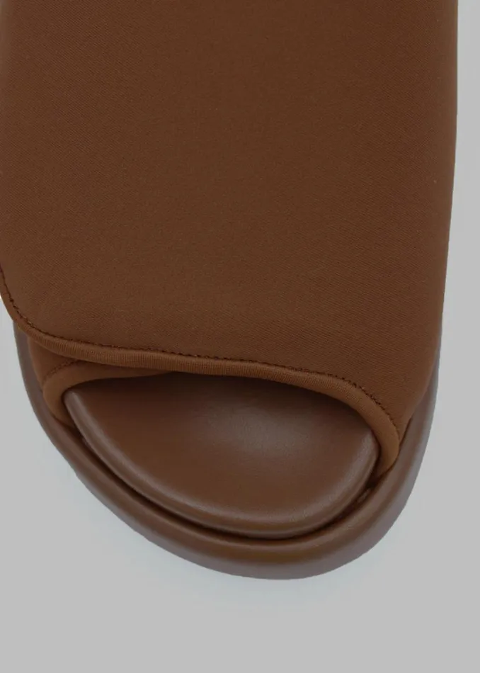 The Frankie Shop Gia Borghini Gia 1 Padded Slides 8211 Coffee Brown Shop Shoes