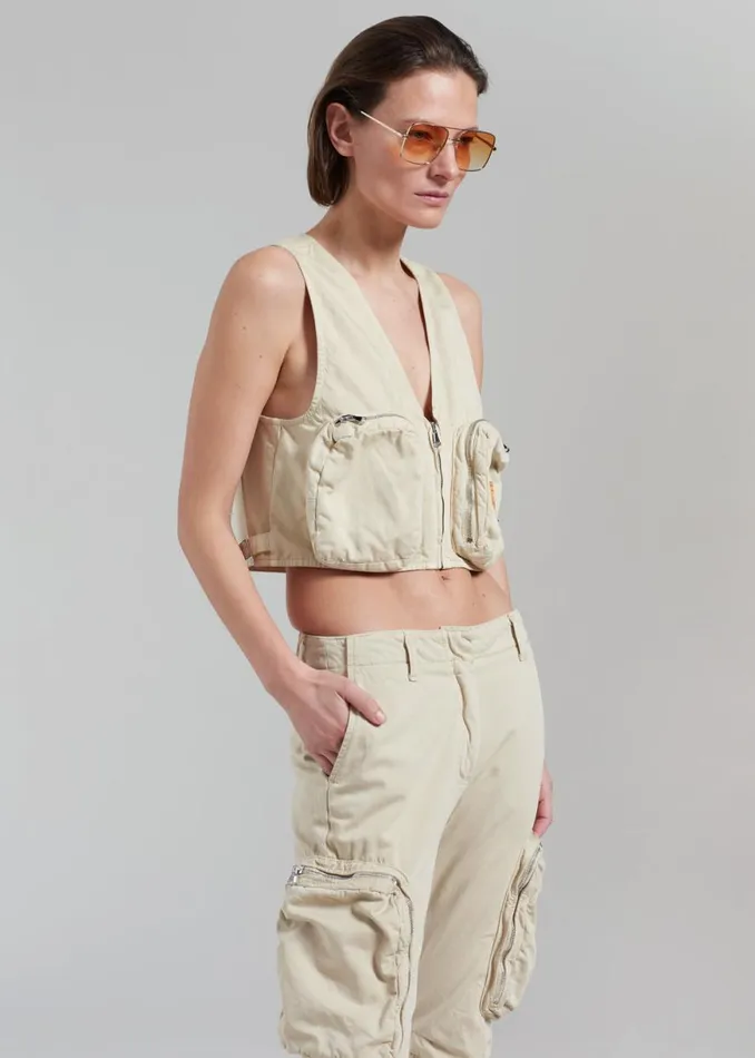 The Frankie Shop Haikure Gwen Vest 8211 Barley Shop Outerwear