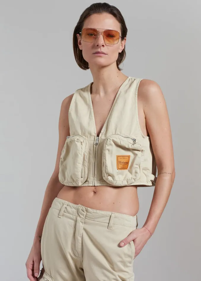 The Frankie Shop Haikure Gwen Vest 8211 Barley Shop Outerwear