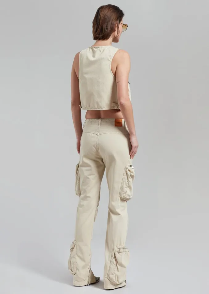 The Frankie Shop Haikure Gwen Vest 8211 Barley Shop Outerwear