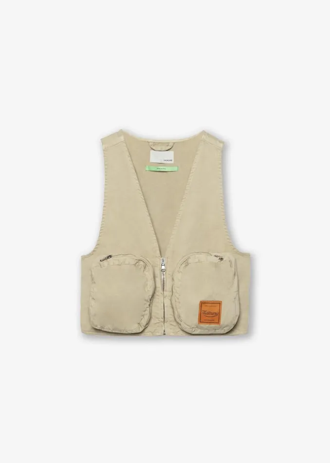 The Frankie Shop Haikure Gwen Vest 8211 Barley Shop Outerwear