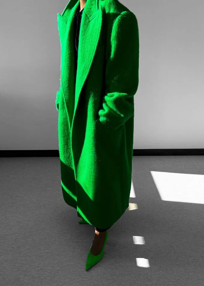 The Frankie Shop John Oversized Coat 8211 Kermit Shop Outerwear