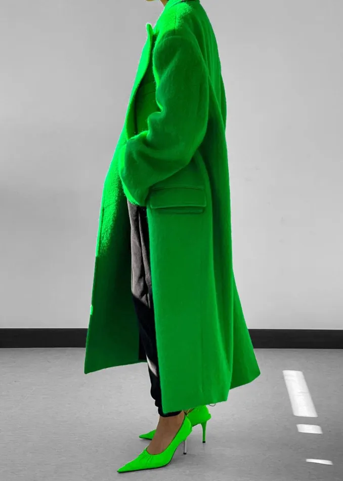 The Frankie Shop John Oversized Coat 8211 Kermit Shop Outerwear