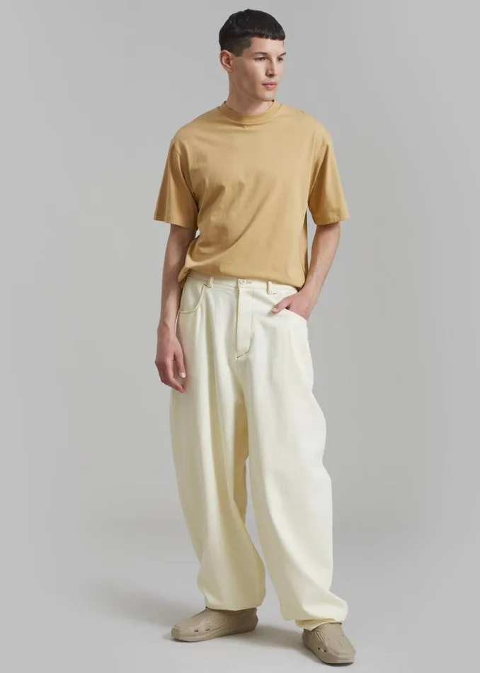 The Frankie Shop Joshua Baggy Pants 8211 Cream Shop Clothing