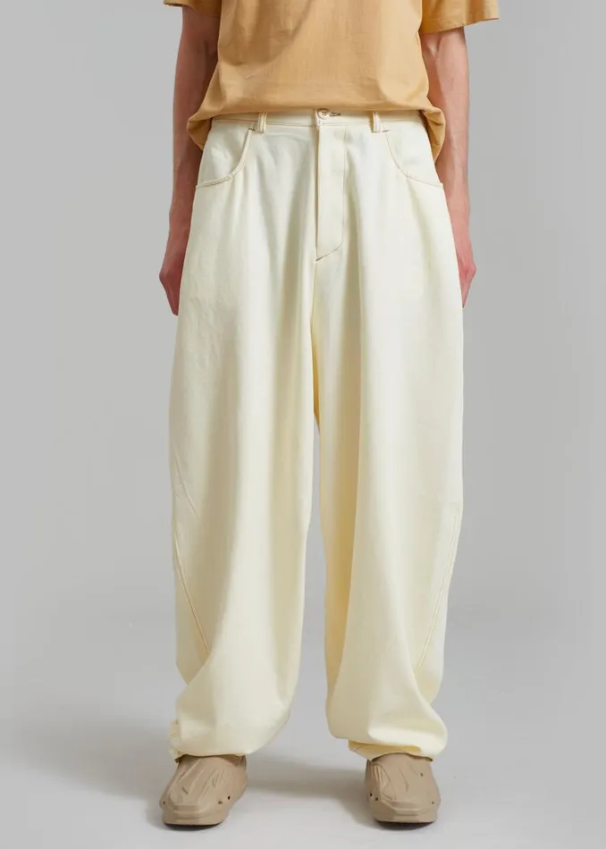 The Frankie Shop Joshua Baggy Pants 8211 Cream Shop Clothing