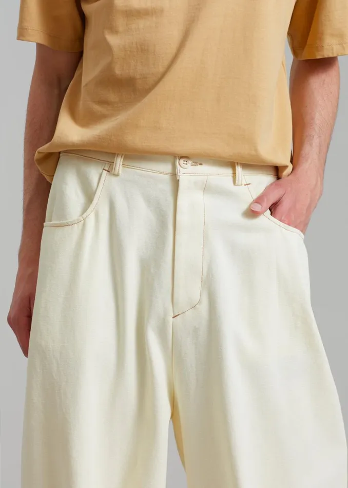 The Frankie Shop Joshua Baggy Pants 8211 Cream Shop Clothing
