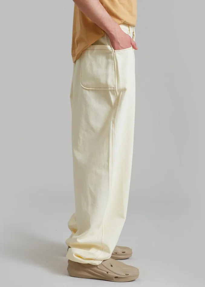 The Frankie Shop Joshua Baggy Pants 8211 Cream Shop Clothing